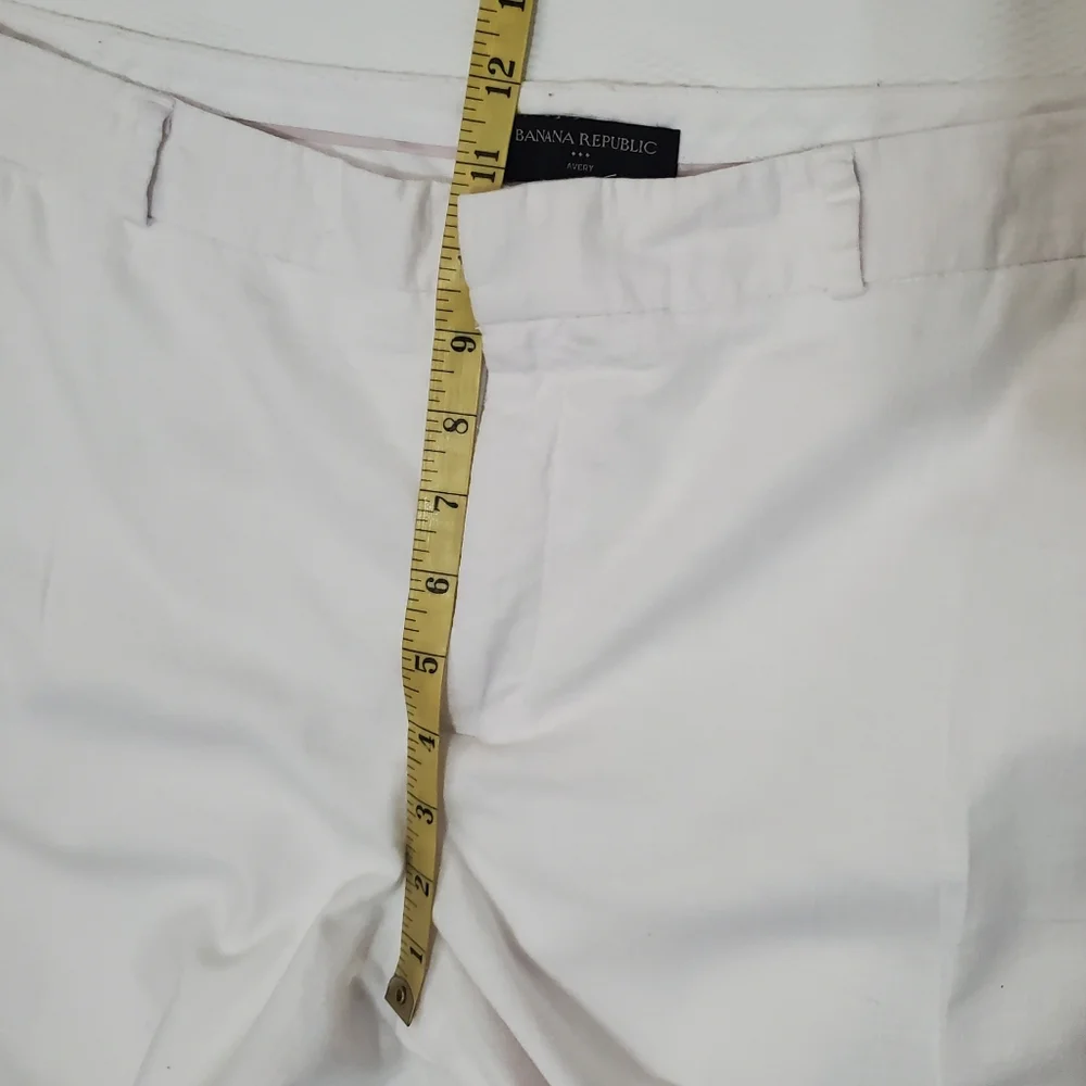Banana Republic Avery Linen Blend Straight Crob Leg Lined Pants  14